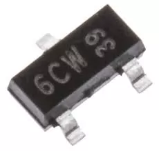 BC817-40 =6CW  ترانزیستور NPN منفی 45 ولت 0.5 آمپر 45V0.5A TRNS00 ( مشابه: =6A )