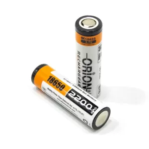 BLI2 باتری لیتیوم 2200MA یون 3.7v سایز 18650 سرتخت ضریب جریان 5C مارک ORION