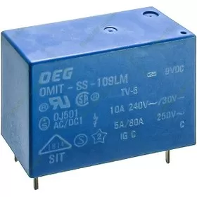 R9V4P10A رله 9 ولت 10 آمپر 4 پایه OEG کتابی OMIT-SS-109LM R9V4P10A رله 9 ولت 10 آمپر 4 پایه OEG کتابی OMIT-SS-109LM