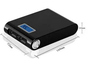 KPB کیس پاوربانک مشکی 12000mAh دو خروجی USB به همراه نمایشگر و برد 4 باتری KPB کیس پاوربانک مشکی 12000mAh دو خروجی USB به همراه نمایشگر و برد 4 باتری