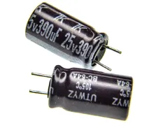 390UF25V خازن 390 میکروفاراد 25 ولت - خازن الکترولیتی 390UF25V خازن 390 میکروفاراد 25 ولت - خازن الکترولیتی
