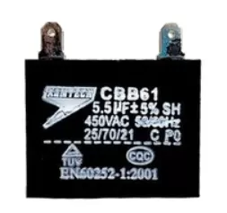 R5.5UF450V خازن کتابی 5.5 میکروفاراد 450 ولت - خازن راه انداز LTC CBB61 R5.5UF450V خازن کتابی 5.5 میکروفاراد 450 ولت - خازن راه انداز LTC CBB61